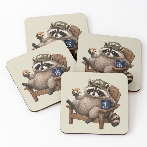 Item preview, Jimothy the Raccoon – Stay Wild Campfire S’mores designed and sold by SimplyJasper.