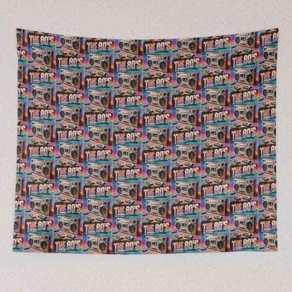 Item preview, Totally Rad 80's VIBES Retro TV Neon Pop Culture Nostalgia Design designed and sold by WHITE FLAME PRINTS.