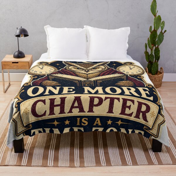 Item preview, One More Chapter Is a Time Zone designed and sold by Peak Pop Designs | Funny Gifts, Cozy Art & Cute Animals .