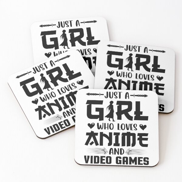 Item preview, Just A Girl Who Loves Anime & Video Games – Retro Anime Quote designed and sold by bella-rosa87.