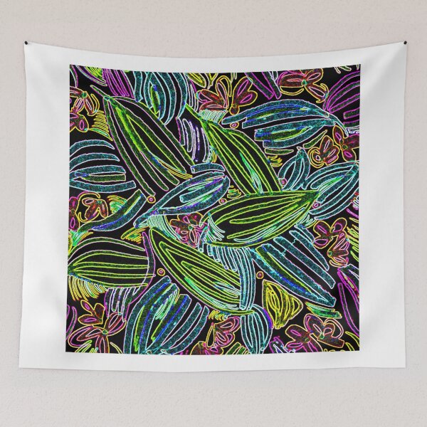 Item preview, Glowing Leaves Abstract Drawing designed and sold by SillaHoekstra.