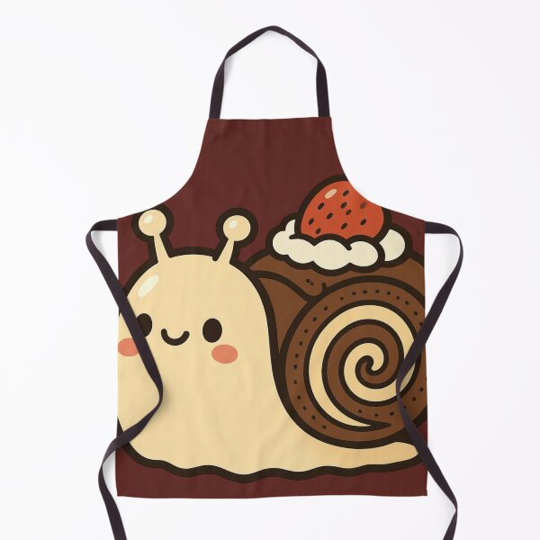Item preview, Cute Chocolate Roll Cake Snail | Kawaii Swiss Roll Dessert Character designed and sold by Eathusiast.