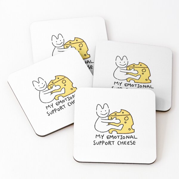 Item preview, White Cat with Cheese Digital Sticker | Funny Cat Sticker | “My Emotional Support Cheese” Cute Planner & Journal Sticker designed and sold by lazydayz16.