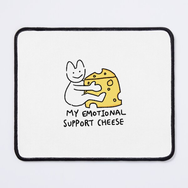 Item preview, White Cat with Cheese Digital Sticker | Funny Cat Sticker | “My Emotional Support Cheese” Cute Planner & Journal Sticker designed and sold by lazydayz16.