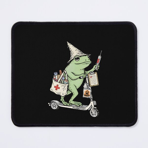 Item preview, Phlebotomy Frog on Scooter - Medical Nurse with Syringe and Clipboard designed and sold by cerima.
