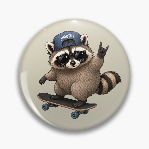 Item preview, Jimothy the Raccoon – Skateboard Rock Star designed and sold by SimplyJasper.
