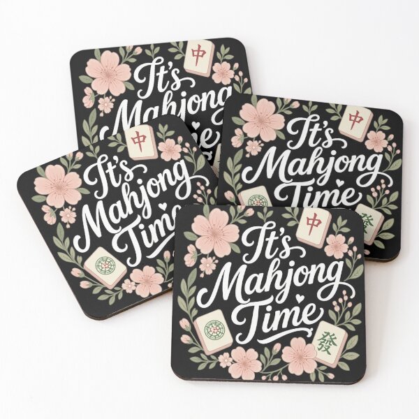 Item preview, Aesthetic Preppy Floral It's Mahjong Time Wreath designed and sold by haitrieuic96.