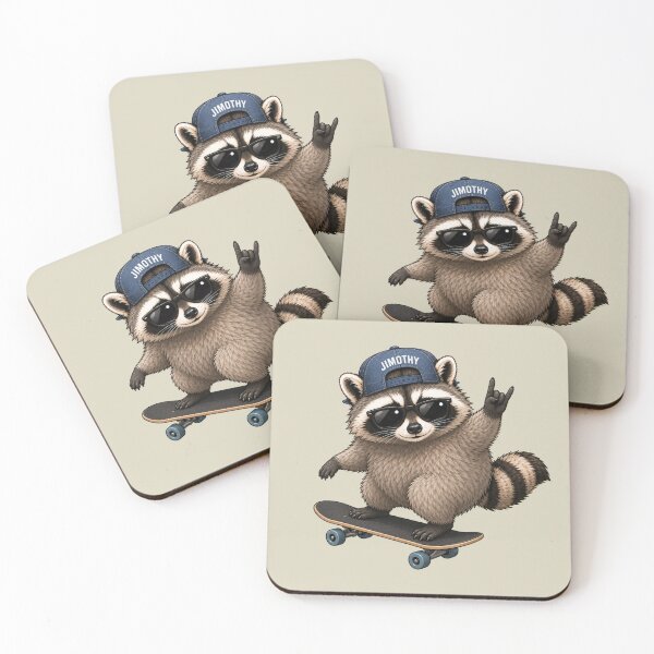 Item preview, Jimothy the Raccoon – Skateboard Rock Star designed and sold by SimplyJasper.