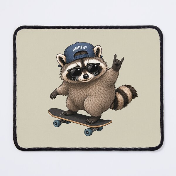 Item preview, Jimothy the Raccoon – Skateboard Rock Star designed and sold by SimplyJasper.