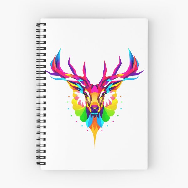 Item preview, Geometric Deer Head – Colorful Modern Wildlife Art designed and sold by GabeMountainArt.