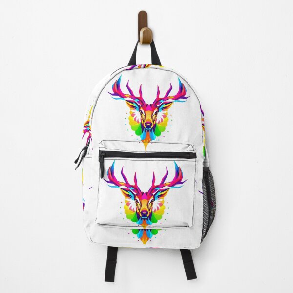 Item preview, Geometric Deer Head – Colorful Modern Wildlife Art designed and sold by GabeMountainArt.