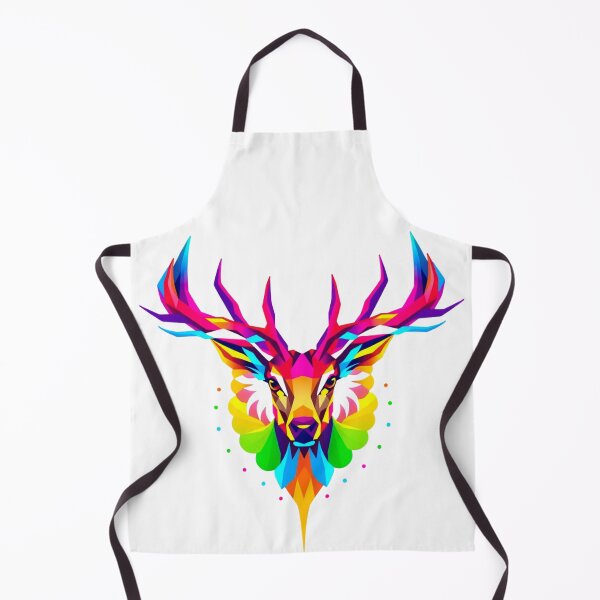 Item preview, Geometric Deer Head – Colorful Modern Wildlife Art designed and sold by GabeMountainArt.