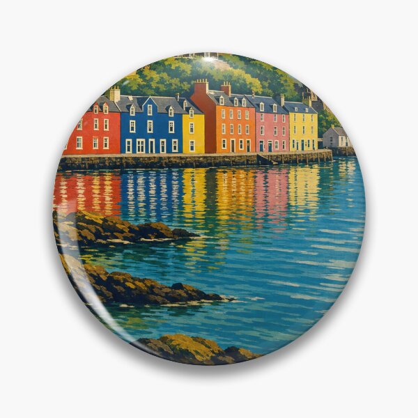 Item preview, Tobermory Scotland Travel Souvenir - Retro Illustration designed and sold by VisualArtsOasis.