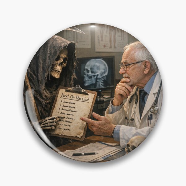 Item preview, And who's on the list...? - The funny grim reaper and the doctor make a shopping list... designed and sold by Nela-&-Lena.