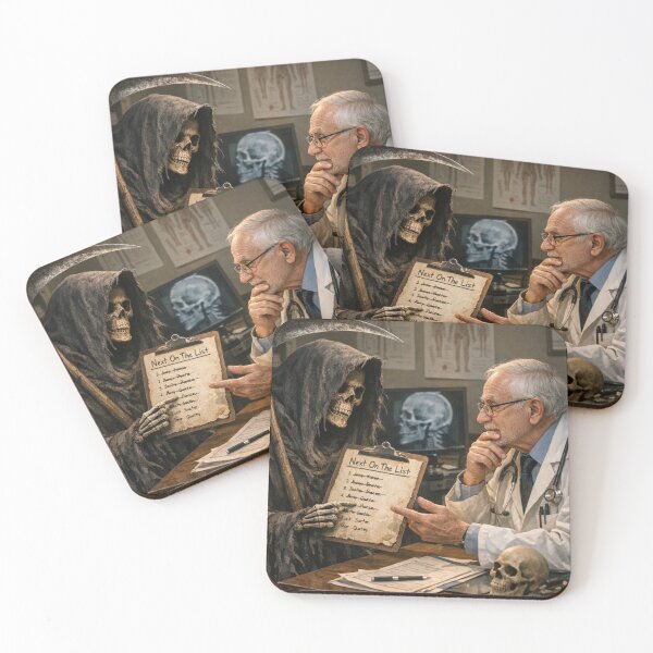 Item preview, And who's on the list...? - The funny grim reaper and the doctor make a shopping list... designed and sold by Nela-&-Lena.
