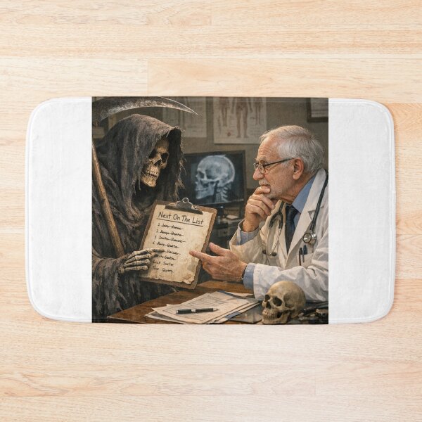 Item preview, And who's on the list...? - The funny grim reaper and the doctor make a shopping list... designed and sold by Nela-&-Lena.