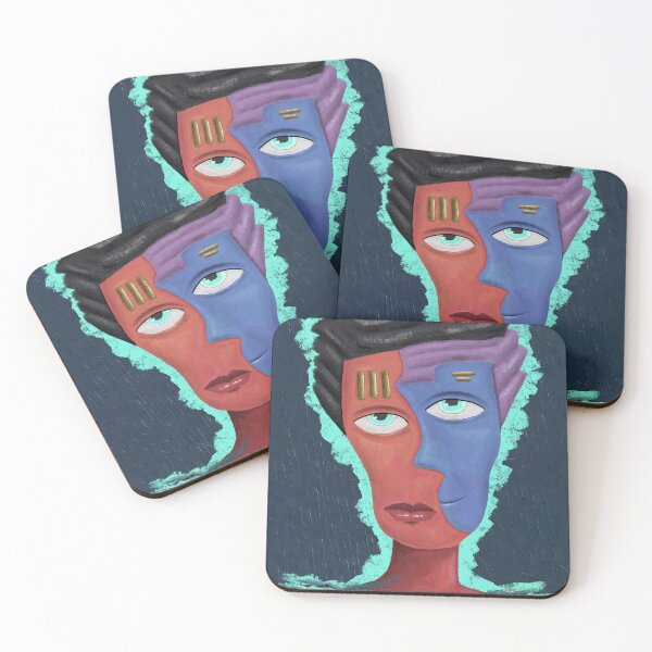 Item preview, Alien No.13 – Cosmic Healer | Cubist Sci-Fi Portrait designed and sold by aekritdeach.