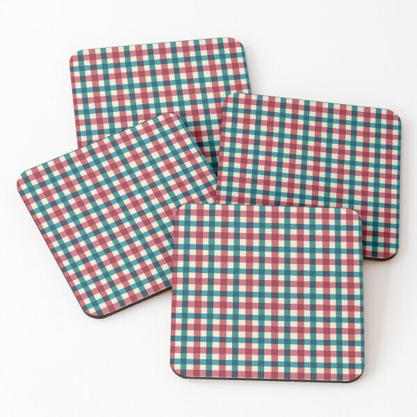 Item preview, Teal Navy Pink Cottage Gingham Check Pattern designed and sold by DColourMuse.