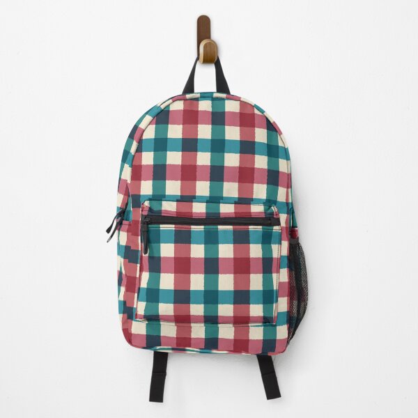 Item preview, Teal Navy Pink Cottage Gingham Check Pattern designed and sold by DColourMuse.