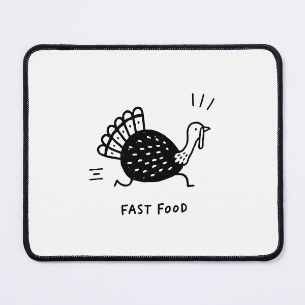 Item preview, Fast Food Running Turkey | Funny Thanksgiving Turkey Cartoon designed and sold by Ramona-Gliga.