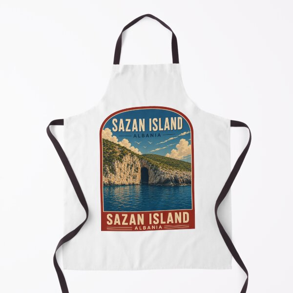Item preview, Sazan Island Albania Vintage Travel designed and sold by synthoso.