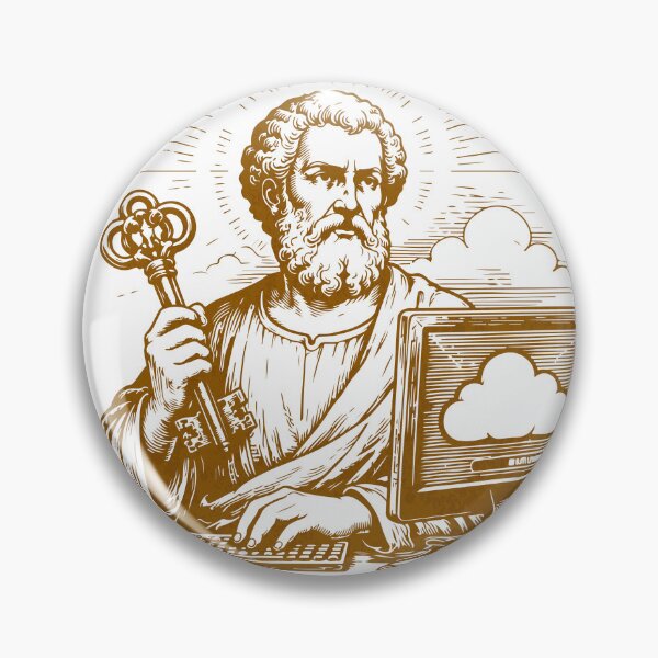 Item preview, Vintage Saint Peter Tech Humor designed and sold by artCreativeColony.