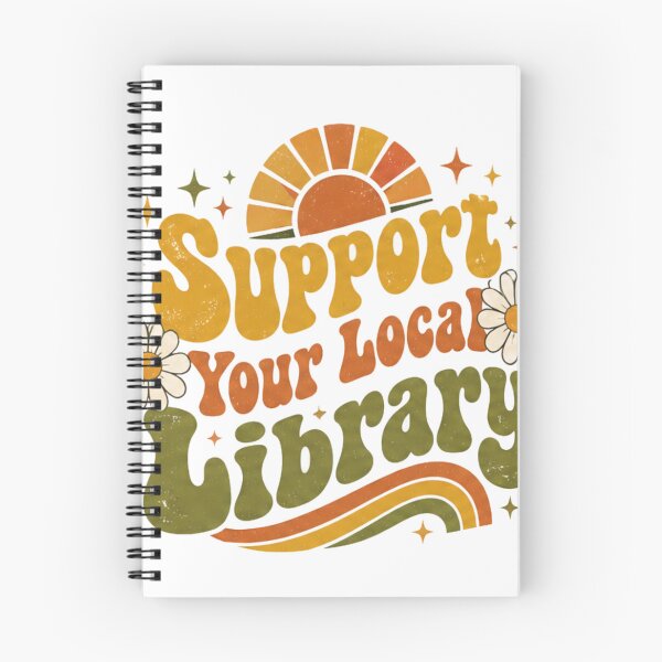 Item preview, Support Your Local Library - Retro Groovy Typography Art designed and sold by sadedream.