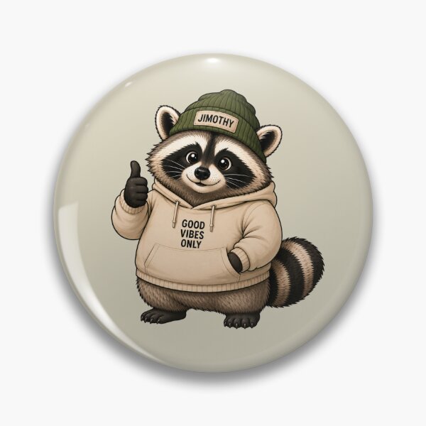 Item preview, Jimothy the Raccoon – Good Vibes Only designed and sold by SimplyJasper.