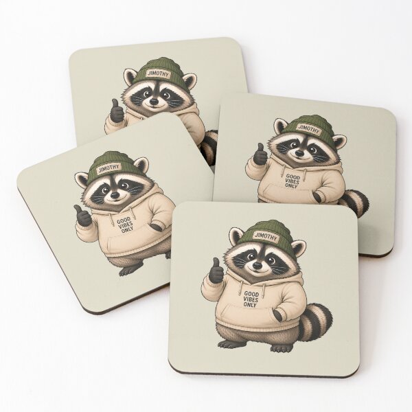 Item preview, Jimothy the Raccoon – Good Vibes Only designed and sold by SimplyJasper.