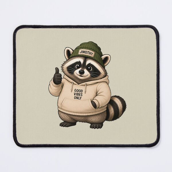 Item preview, Jimothy the Raccoon – Good Vibes Only designed and sold by SimplyJasper.