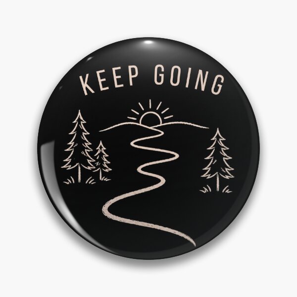 Item preview, Keep Going Mountain Road Minimalist Motivational Nature Design designed and sold by Lynn Creates.