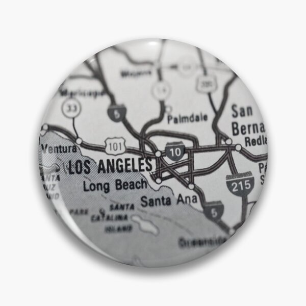 Item preview, Los Angeles City Map Black and White Vintage designed and sold by WanderingLife.
