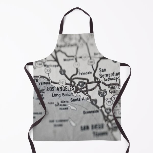 Item preview, Los Angeles City Map Black and White Vintage designed and sold by WanderingLife.