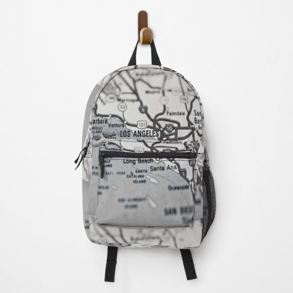 Item preview, Los Angeles City Map Black and White Vintage designed and sold by WanderingLife.