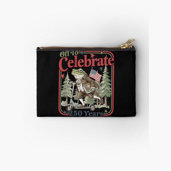 Item preview, Off To Celebrate 250 Years American Founding Father Frog Patriotic History Scooter Ride Vintage Style Art designed and sold by cerima.