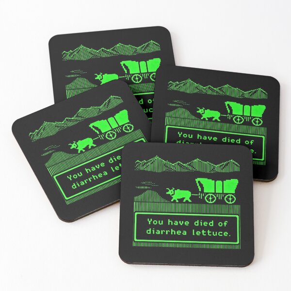Item preview, You Have Died of Diarrhea Lettuce Retro Game Tribute designed and sold by RahniNM.