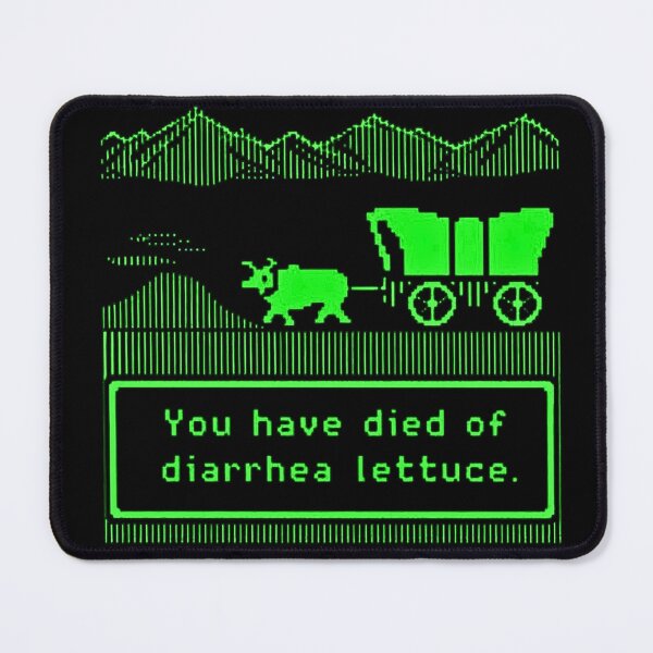 Item preview, You Have Died of Diarrhea Lettuce Retro Game Tribute designed and sold by RahniNM.