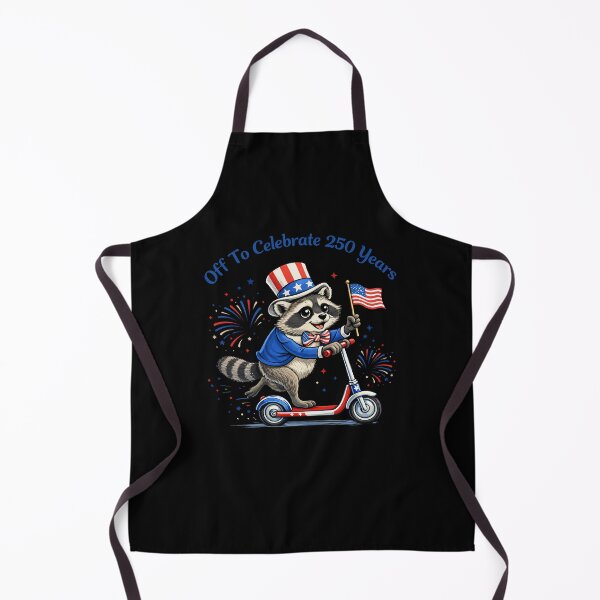 Item preview, American Patriot Raccoon on Scooter Celebrating Independence Day with Fireworks designed and sold by cerima.