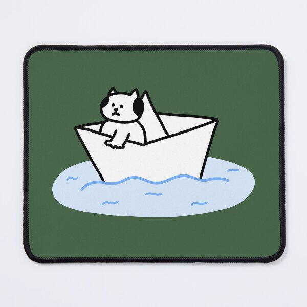 Item preview, a Cat in the paper boat designed and sold by superbaechoo.