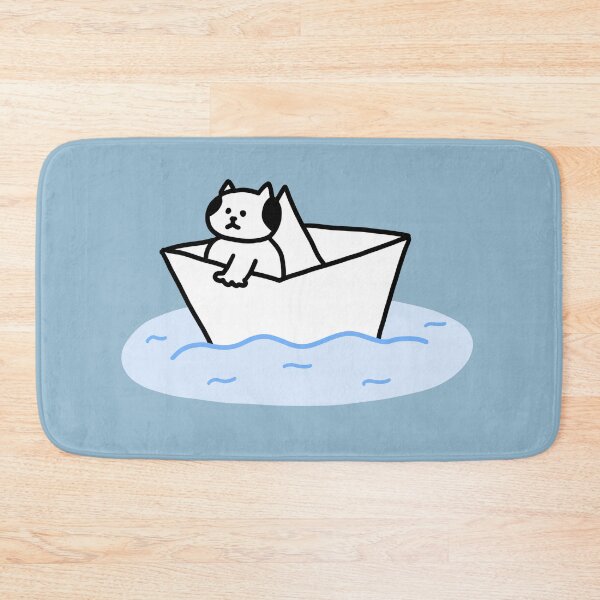 Item preview, a Cat in the paper boat designed and sold by superbaechoo.