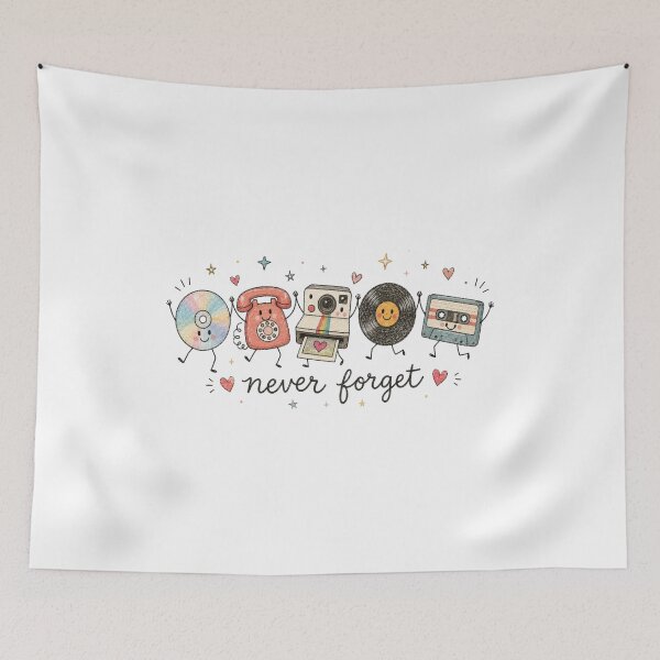 Item preview, Cute Retro Vinyl Sublimation Design Never Forget designed and sold by Gbriel3.