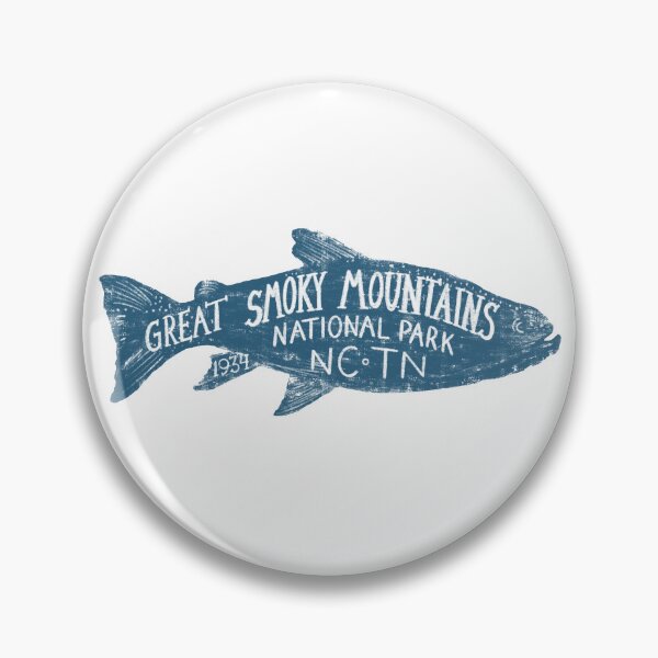 Item preview, Great Smoky Mountains National Park Trout Label designed and sold by John Morris Illustration.