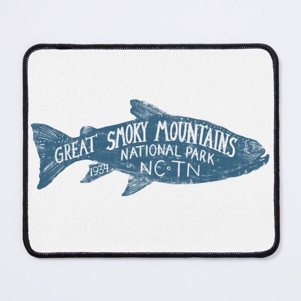 Item preview, Great Smoky Mountains National Park Trout Label designed and sold by John Morris Illustration.