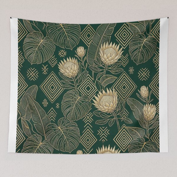 Item preview, African Botanical Luxe Pattern | Tropical Geometric Seamless Design designed and sold by BloomyBCrafts.