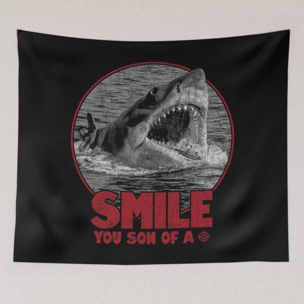 Item preview, Smile You Son Of A Jaws Distressed designed and sold by Power Up Prints.