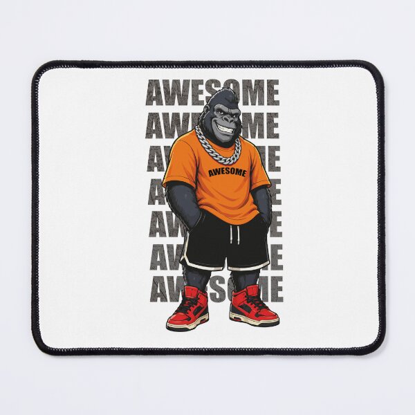 Item preview, Cool Urban Gorilla Mascot Wearing Gold Chain Illustration designed and sold by AbderraimArt.