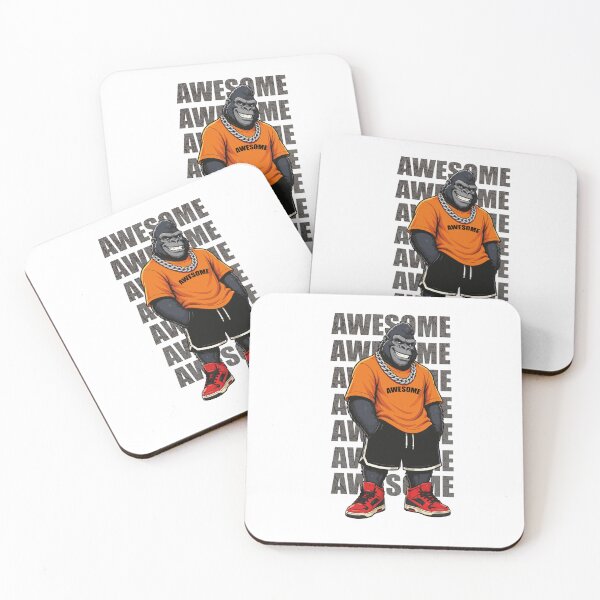 Item preview, Cool Urban Gorilla Mascot Wearing Gold Chain Illustration designed and sold by AbderraimArt.