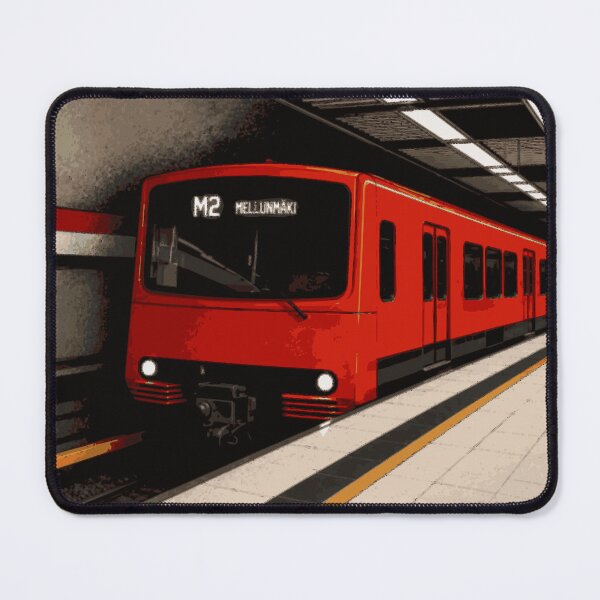 Item preview, Helsinki M100 Metro | Classic Finnish Subway Train | Railway Art designed and sold by Geokafi.