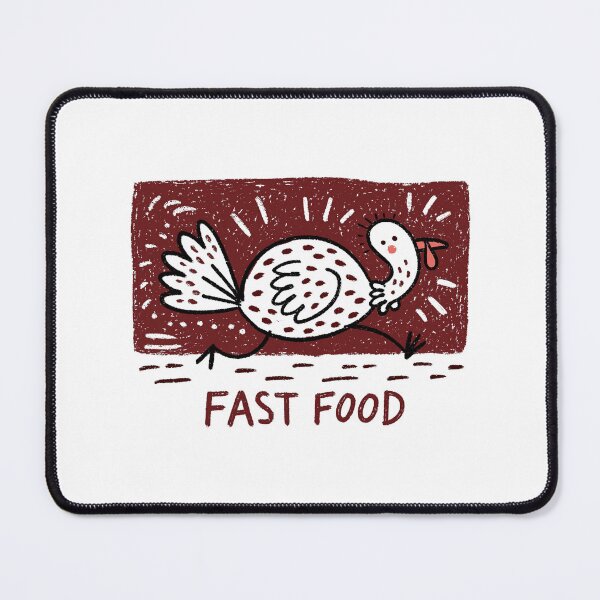 Item preview, Fast Food Running Turkey | Funny Thanksgiving Turkey Cartoon designed and sold by Ramona-Gliga.