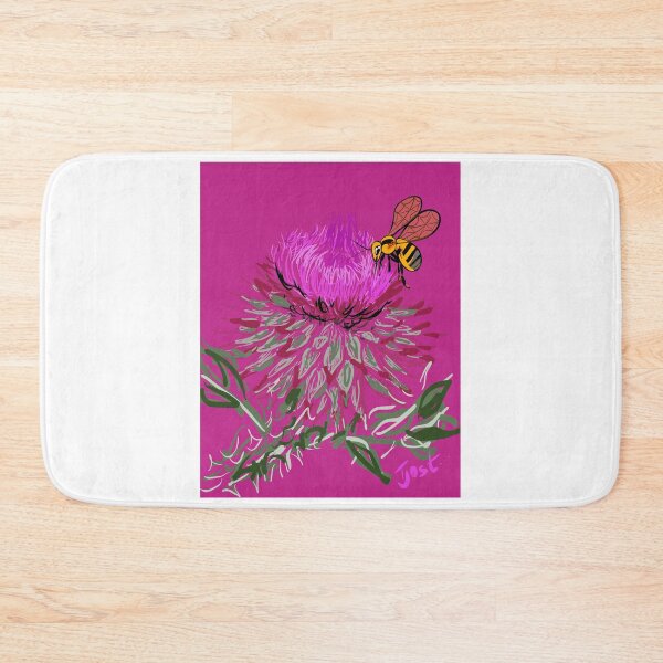 Item preview, Honeybee on Scottish Thistle designed and sold by TinaJostDesigns.
